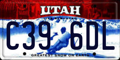 UT license plate C396DL