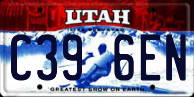 UT license plate C396EN