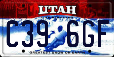 UT license plate C396GF