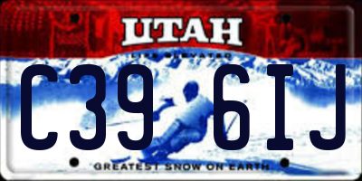 UT license plate C396IJ