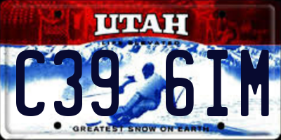 UT license plate C396IM