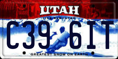 UT license plate C396IT