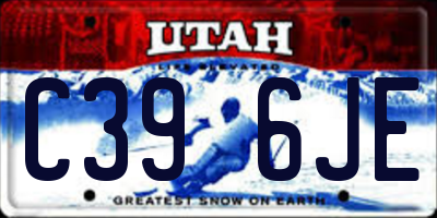 UT license plate C396JE