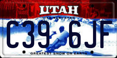 UT license plate C396JF