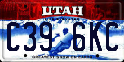 UT license plate C396KC