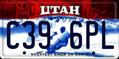 UT license plate C396PL