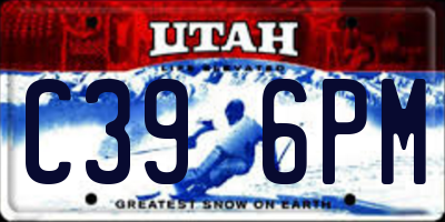 UT license plate C396PM
