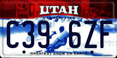UT license plate C396ZF