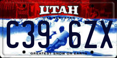 UT license plate C396ZX