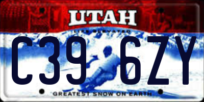 UT license plate C396ZY