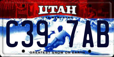 UT license plate C397AB