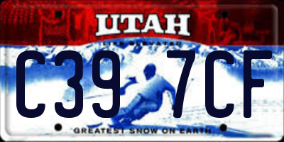 UT license plate C397CF