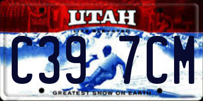 UT license plate C397CM