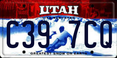 UT license plate C397CQ