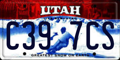 UT license plate C397CS