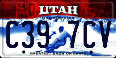 UT license plate C397CV