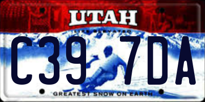 UT license plate C397DA