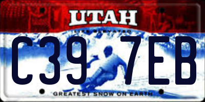 UT license plate C397EB