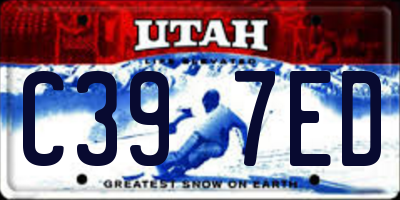UT license plate C397ED