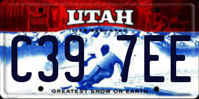 UT license plate C397EE