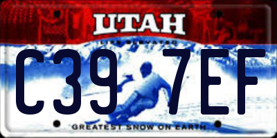 UT license plate C397EF