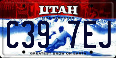 UT license plate C397EJ
