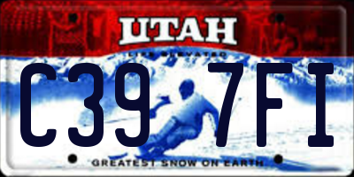 UT license plate C397FI