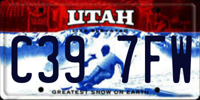 UT license plate C397FW