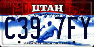 UT license plate C397FY