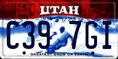 UT license plate C397GI