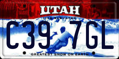 UT license plate C397GL