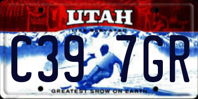 UT license plate C397GR