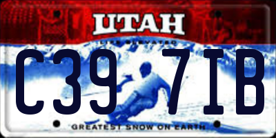 UT license plate C397IB