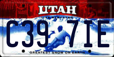 UT license plate C397IE