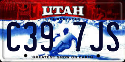 UT license plate C397JS