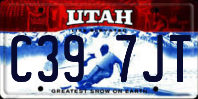 UT license plate C397JT