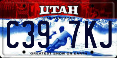 UT license plate C397KJ
