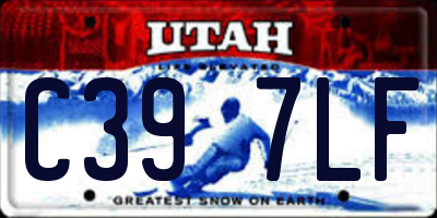 UT license plate C397LF