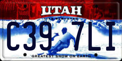 UT license plate C397LI