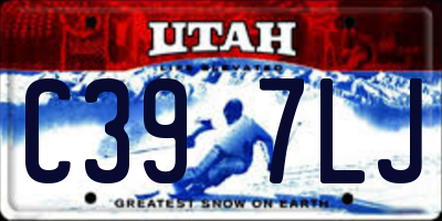 UT license plate C397LJ