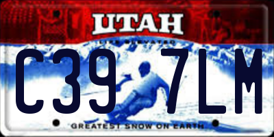 UT license plate C397LM
