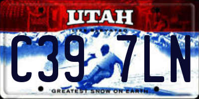 UT license plate C397LN