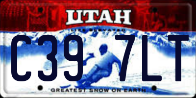 UT license plate C397LT