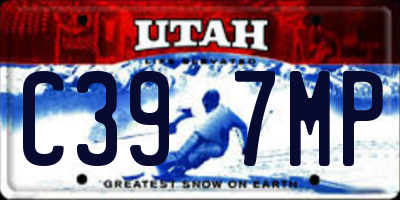 UT license plate C397MP