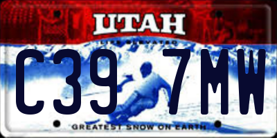 UT license plate C397MW