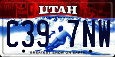 UT license plate C397NW