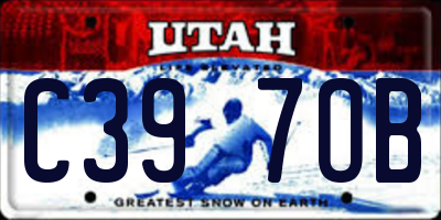 UT license plate C397OB