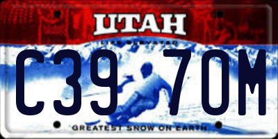 UT license plate C397OM