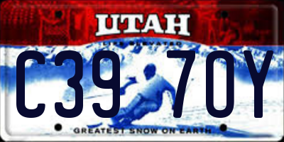 UT license plate C397OY