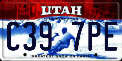 UT license plate C397PE